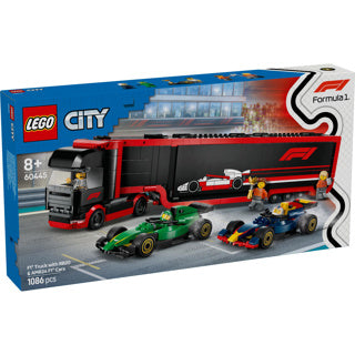 Lego City F1 Truck mit RB20 und AMR24 F1® Cars Spielset – 60445