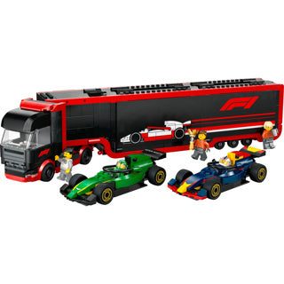 Lego City F1 Truck mit RB20 und AMR24 F1® Cars Spielset – 60445