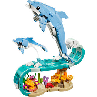 Lego® Creator 3in1 Meerestiere: Wunderschöne Delfine – in ein Seepferdchen oder eine Krabbe umbauen – 31385