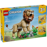 Lego creator 3in1 wilde dieren: majestueuze leeuw speelgoed voor kinderen met dieren figuren 31386