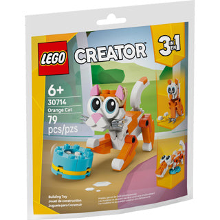 Lego 30714 Tasche orange Katze | 10 Stück