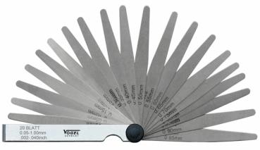Vogel Fühlerlehren-Set 0,05-2,00 mm 21-teilig