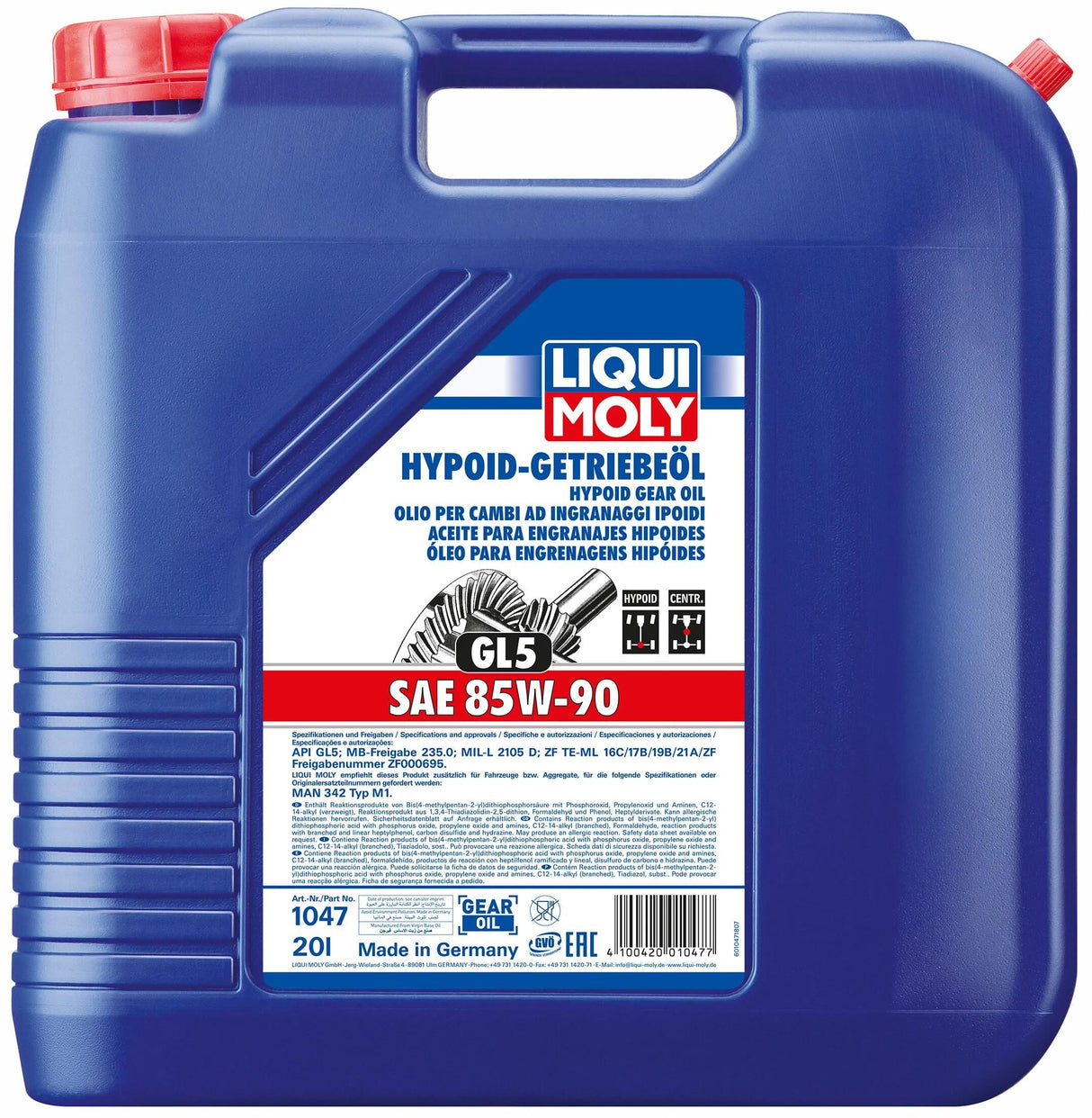 Liqui Moly Getriebeöl GL 5. Hypoid-Getriebeöle Inhalt 20l
