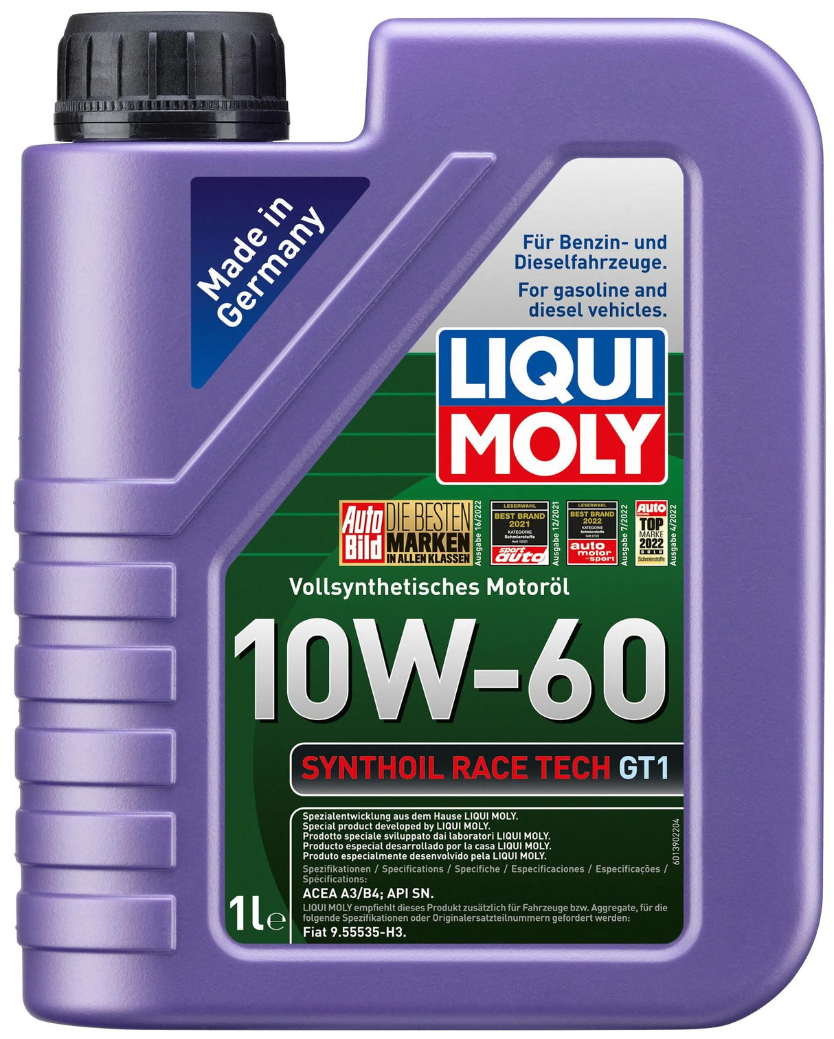 Liqui Moly Motoröl Synthoil Race Tech GT1. Synthoil Race Tech GT1 10w-60 1 ltr.