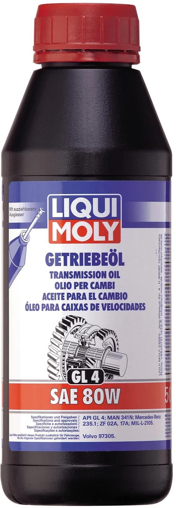 Liqui Moly Getriebeöl gl4. Getriebeöl GL4 SAE 80W LM 500 ml