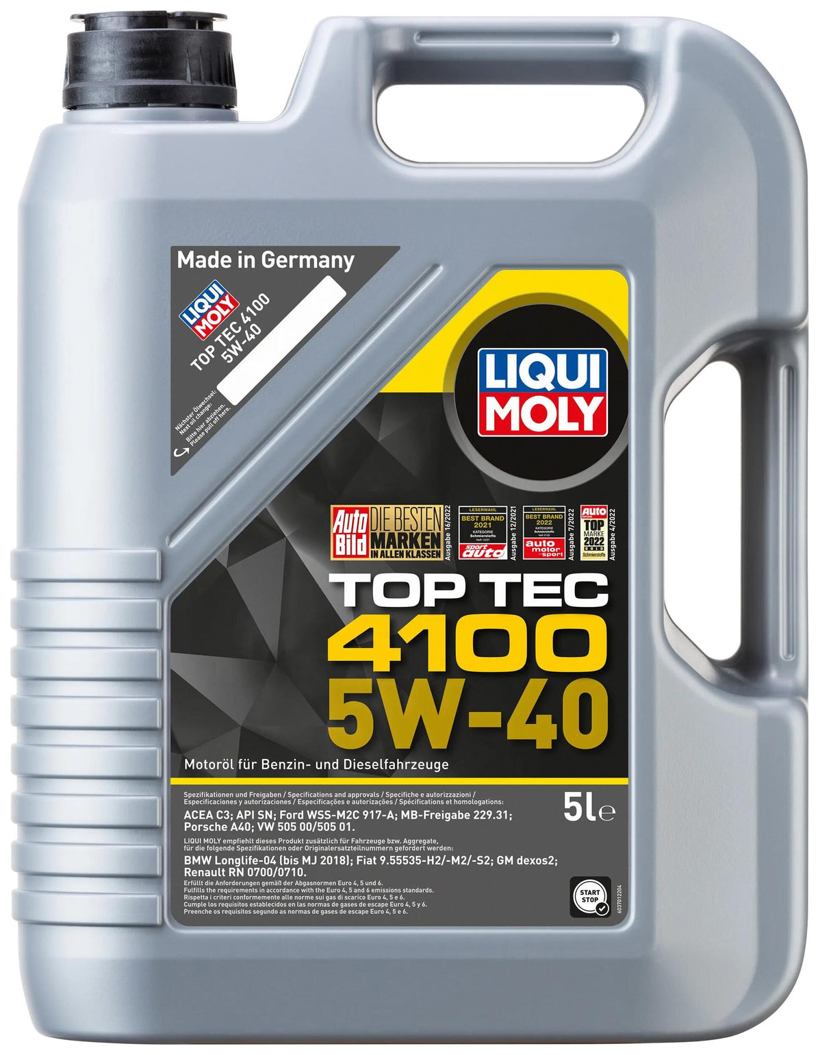Liqui Moly Motoröl Top Tec 4100. Top Tec 5w-40 5 ltr.