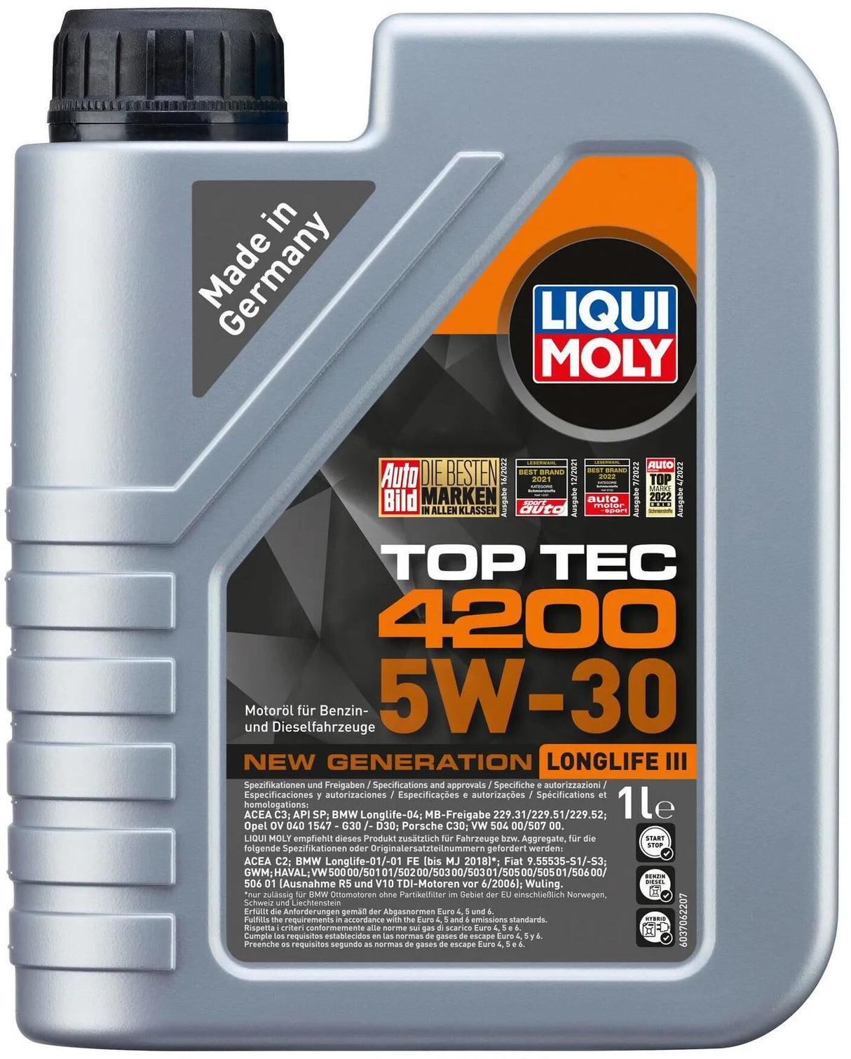 Liqui Moly Motoröl Top Tec 4200 neue Generation. Top Tech 4200 5w-30 1l Motoröl