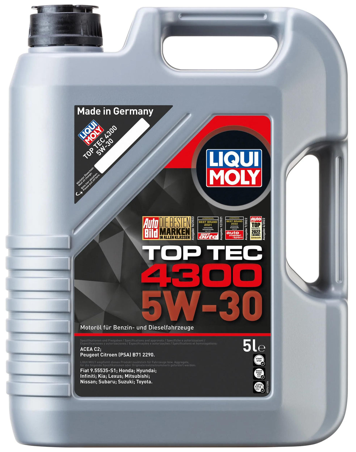 Liqui Moly Motoröl Top Tec 4300. Motoroel toptec4300 5w-30 lm 5 ltr.