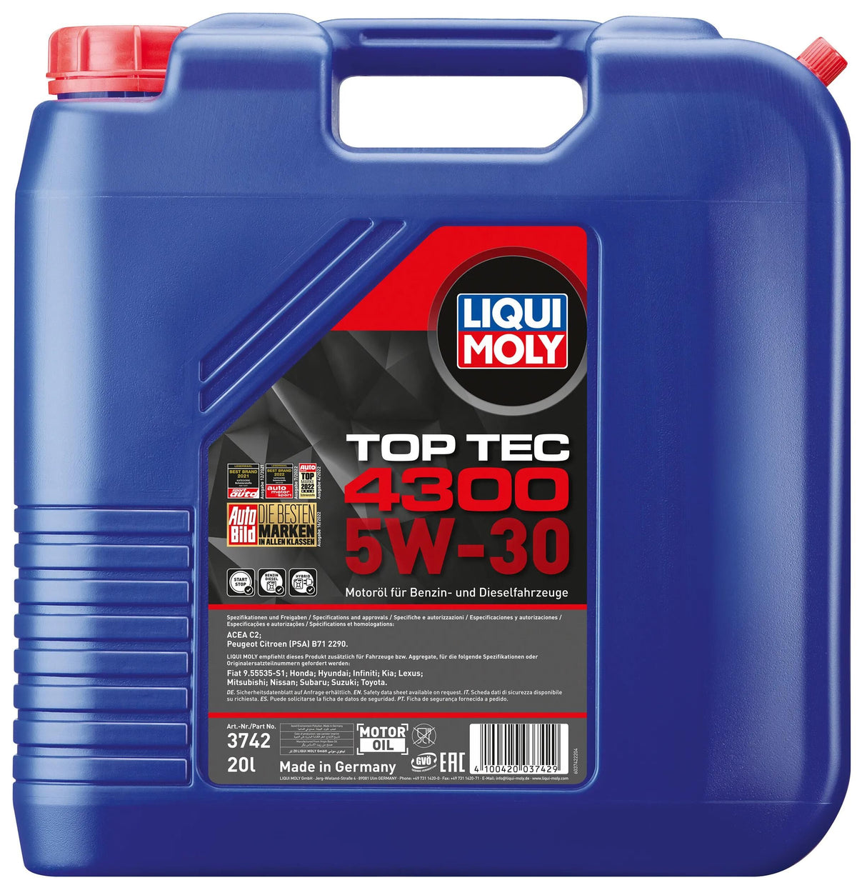 Liqui Moly Motoröl Top Tec 4300. toptec 4300 20l 5w-30