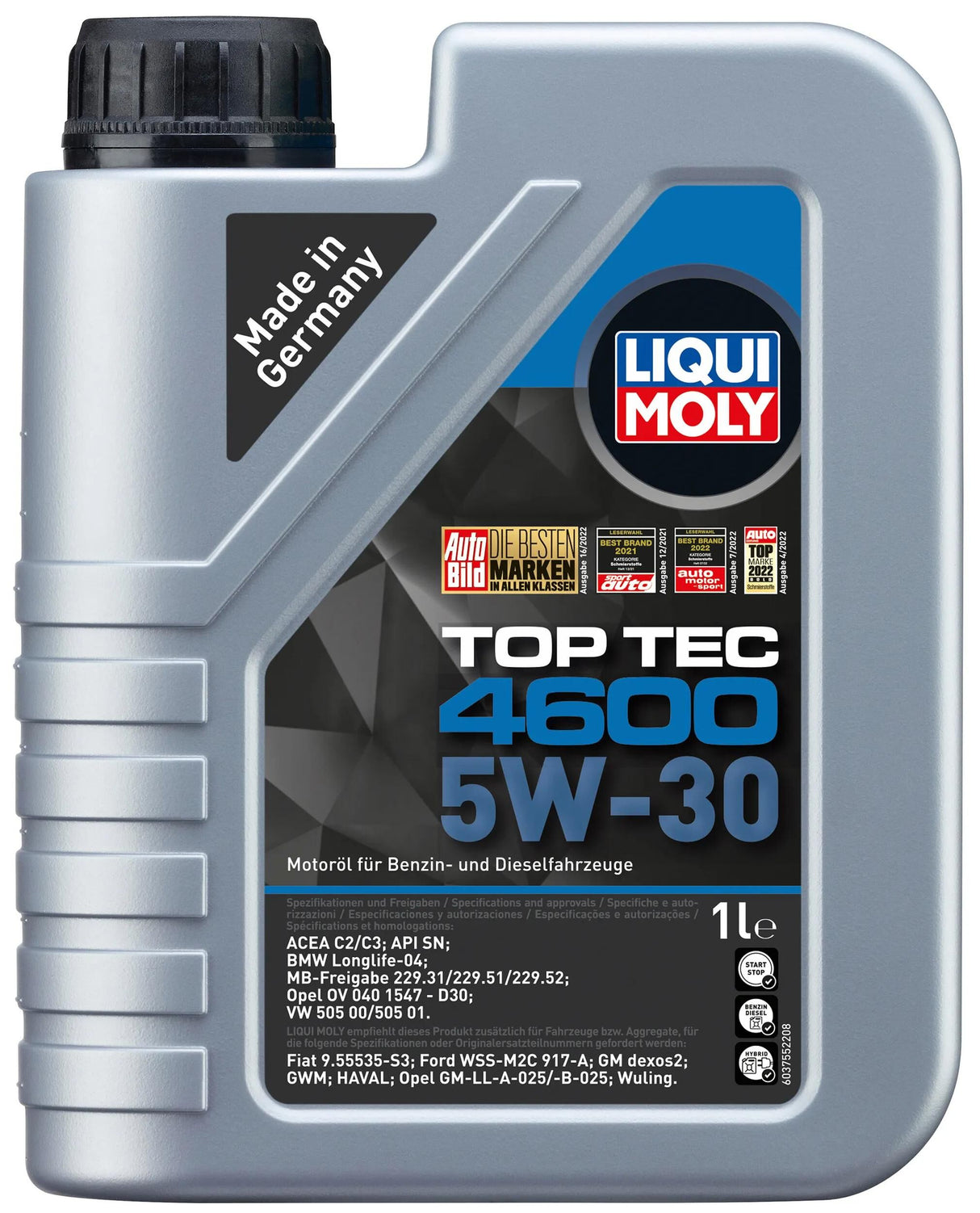 Liqui Moly Motoröl Top Tec 4600. Motoröl 5w30 1l Top Tec 4600