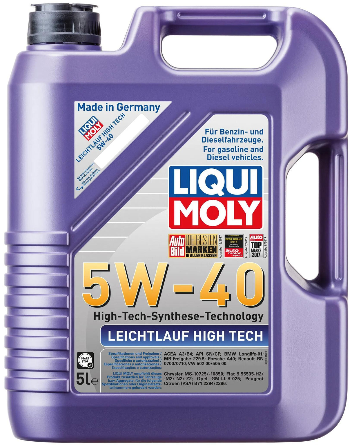 Liqui Moly Motoröl Leichtlauf High Tech Leichtl. Hightech 5w40 lm 5 ltr.