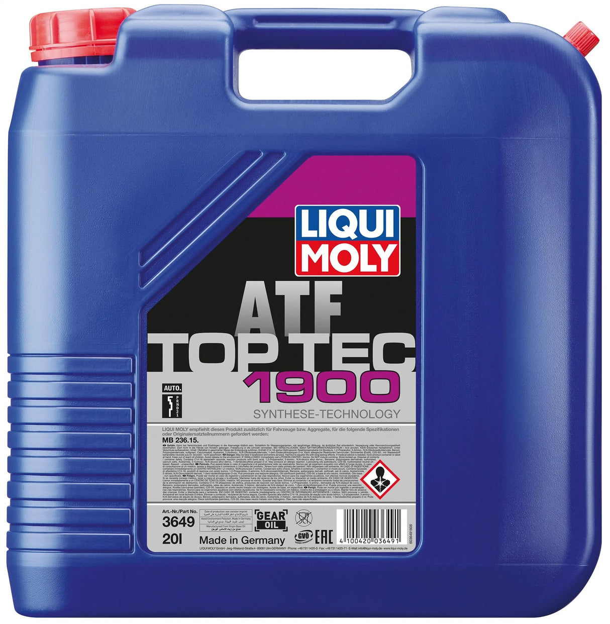 Liqui Moly Getriebeöl Top Tec ATF 1900. Top Tec ATF 1900 Kanister 20l