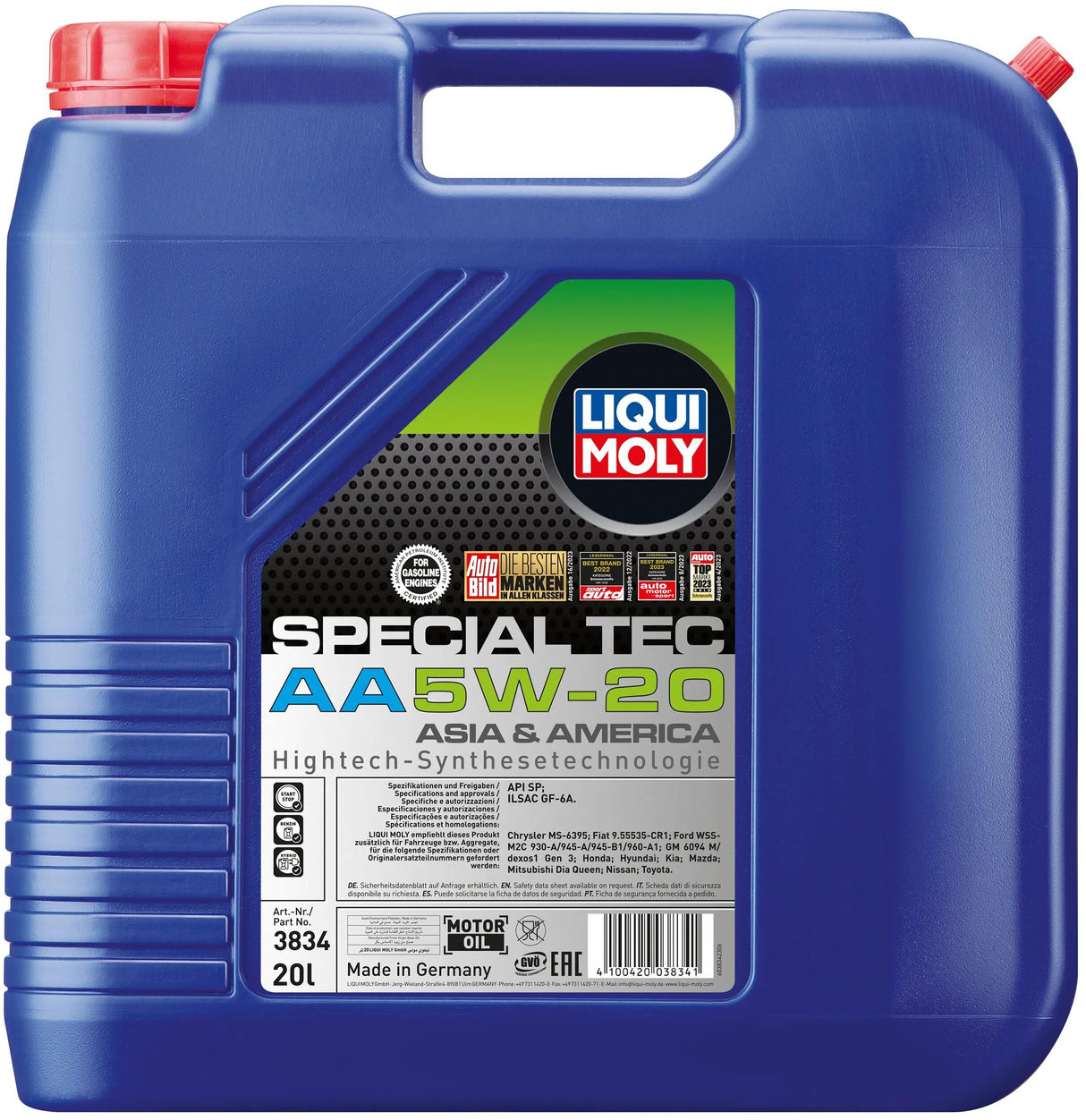 Liqui Moly Motoröl Special Tec AA. Motoröl 5W-20 20L LM Special Tech AA