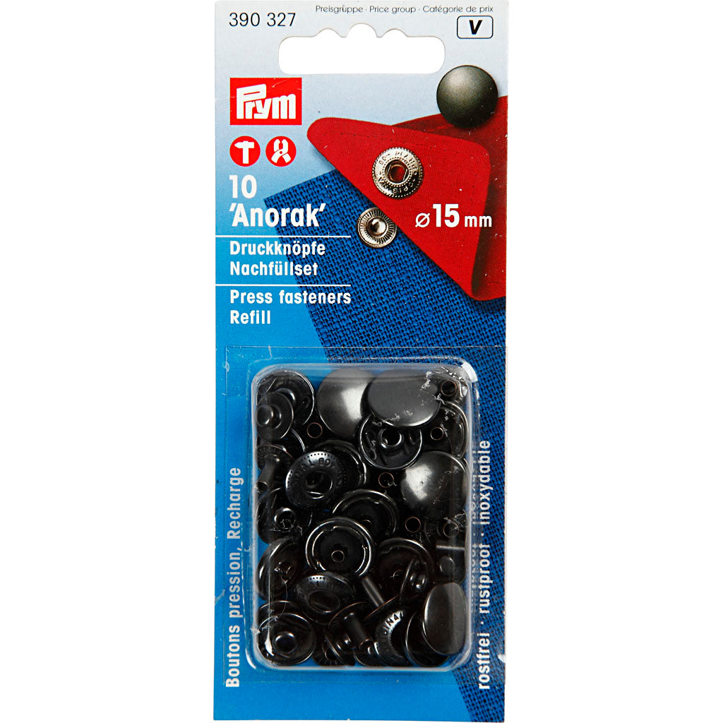 Prym Druckknöpfe - Nachfüllung, D 15 mm, 10 Stück 1 Box