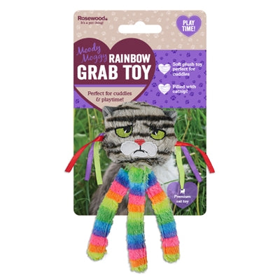 Rosawood Moody Moggy Rainbow Grey Toys