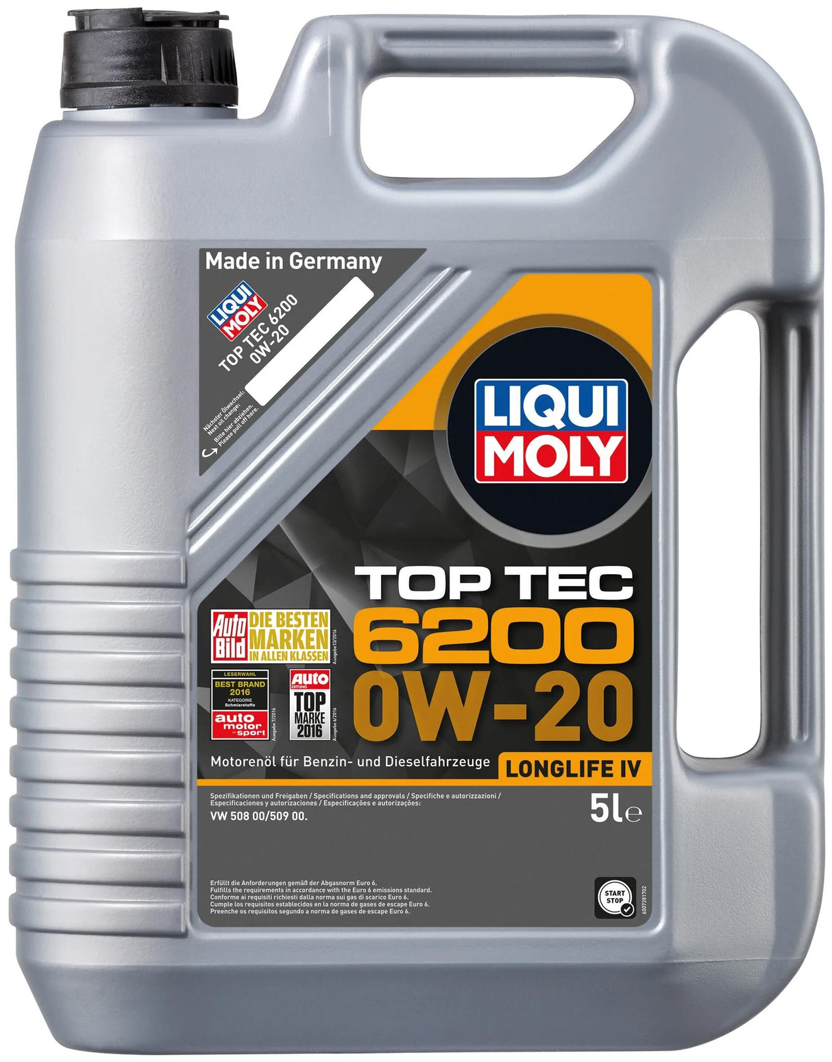 Liqui Moly Motoröl Top Tec 6200. Öl Top Tec 6200 5l 0w-20
