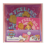 Paw Patrol Puzzlekarte, rosa Karte und Umschlag