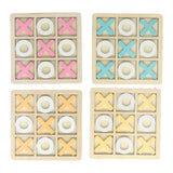 Tic-Tac-Toe-Spiel aus Holz – 14 x 14 cm