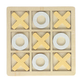 Tic-Tac-Toe-Spiel aus Holz – 14 x 14 cm