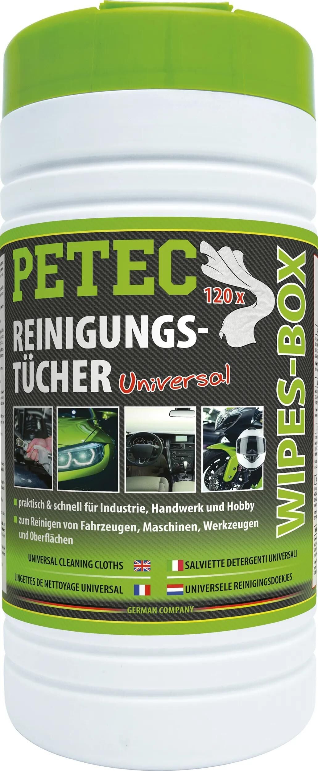 Petec Handputztuch-Wischtücher-Box Reinigungstücher-Box 120 Tucher
