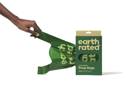 Earth Rated Poop bags with handles odorless recycled