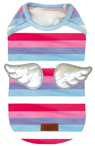 Croci Camiseta Dog Top Wings Rayas