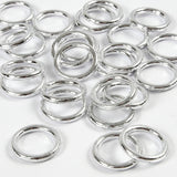 Creativ Company Kunststoffring, Größe 15 mm, Stärke 2 mm, Silber, 25 Stück 1 Box