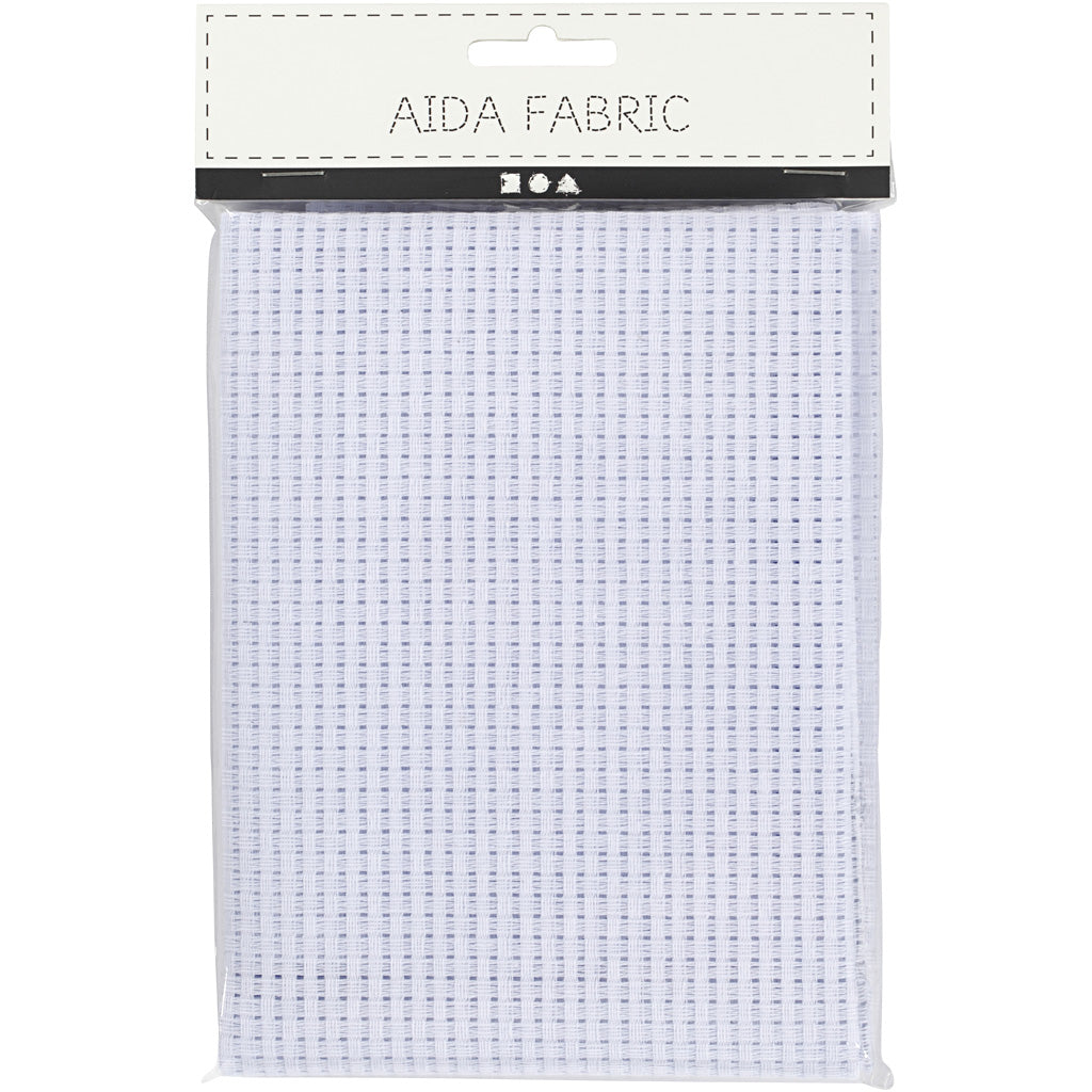 Creativ Company Aida, Größe 50x50 cm, 24 Quadrate je 10 cm, weiß, 1 Stück