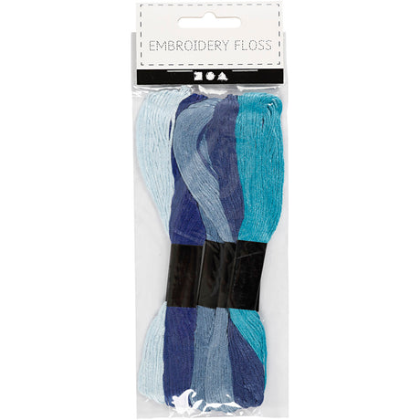 Creativ Company CC Stickgarn 1 mm blau 6 Stück