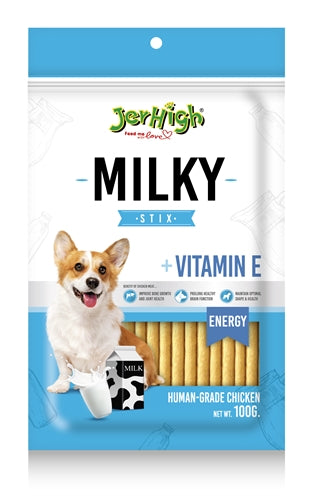 Jerhigh Jerhigh mëllech Stix mat Poulet a Vitamin e