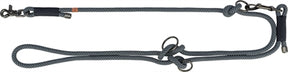 Trixie Soft Rope Hundeleine verstellbar schwarz grau