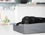 Bia-Bettbezug aus Kunstleder für Hundekörbe in Grau