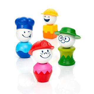 Smartmax Meine ersten Menschen – magnetische Figuren und Berufe – Bauset mit Hüten und Torsos – Lernspielzeug für Kleinkinder – ab 1 Jahr