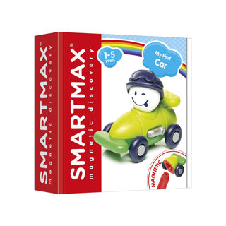 Smartmax Mein erstes Auto – Magnetisches Rennauto bauen – Buntes Fahrzeugset – Lernspielzeug für Kleinkinder – ab 1 Jahr