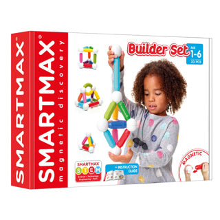 Smartmax Mein erstes Baukastenset – Magnetisches Bauspielzeug – 20-teiliges Set mit gebogenen Stangen – Lernspielzeug für Kleinkinder – ab 1 Jahr