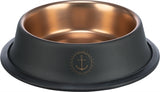 Trixie Be Nordic Feed Water Bin Edelstahl Gummi -Schwarz Bronze