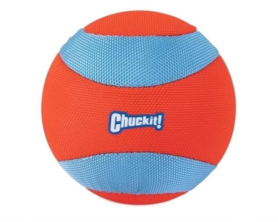 Chuckit! Mega-Amphibienball - Hundespielzeug - Hundeball - Chuckit-Ball - schwimmend - für im Wasser - orange blau - ø 11,5 cm