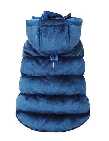 Croci Hundemantel mit Samtfutter in Blau
