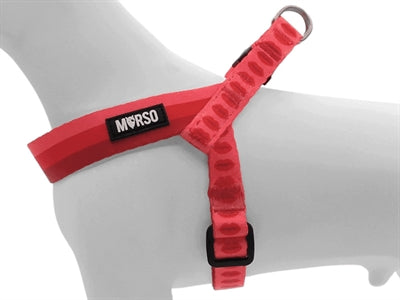 Morso Mini-Hundegeschirr, verstellbar, recyceltes Lippenstiftrosa