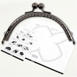 Creativ Company Geldbörsen-Schnallenset, Größe 10 cm, Antiksilber, 1 Stück