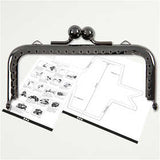 Creativ Company Geldbörsen-Schnallenset, Größe 10 cm, dunkles Metallic-Grau, 1 Stück