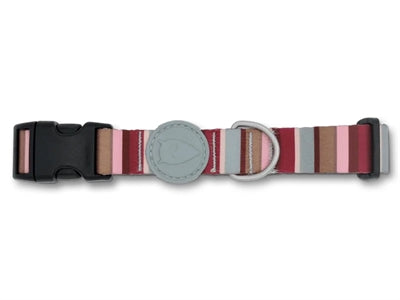 Morso Hundehalsband recycelt Skyline rot rosa