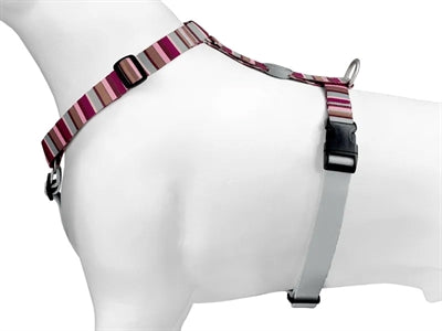 Morso Hundegeschirr H-Geschirr recycelt Skyline rot rosa