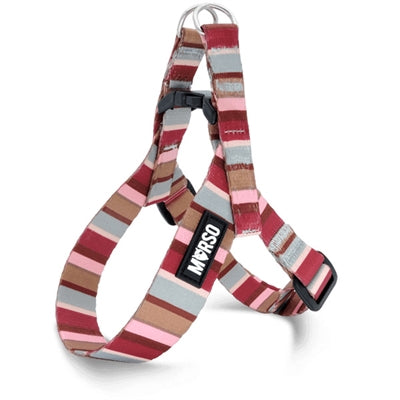 Morso Mini-Hundegeschirr, verstellbar, recyceltes Skyline-Rot-Rosa