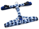 Morso Hundegeschirr, H-Geschirr, recycelt, Spritzblau