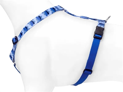 Morso Hundegeschirr, H-Geschirr, recycelt, Spritzblau