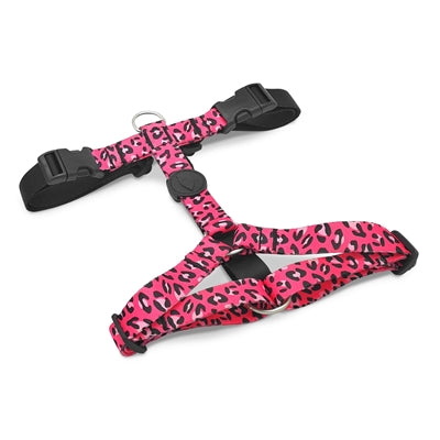 Morso Dog harness H-Hem Recycled Bubble Leo Pink