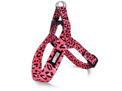 Morso Mini-Hundegeschirr, verstellbar, recycelte Blase, Leo-Rosa