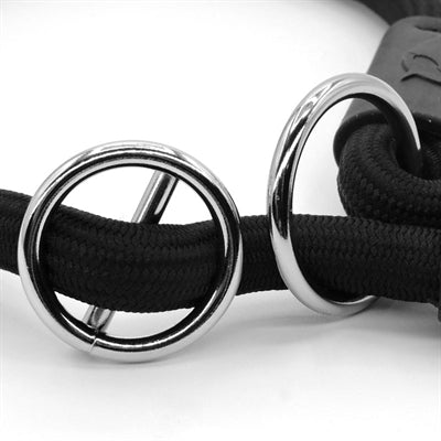 Morso Half Slip Hundehalsband, weiches Seil, recycelt, schwarz, schwarz