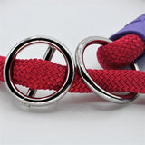 Morso Half Slip Hundehalsband, normales Seil, recycelter roter Samt, rot